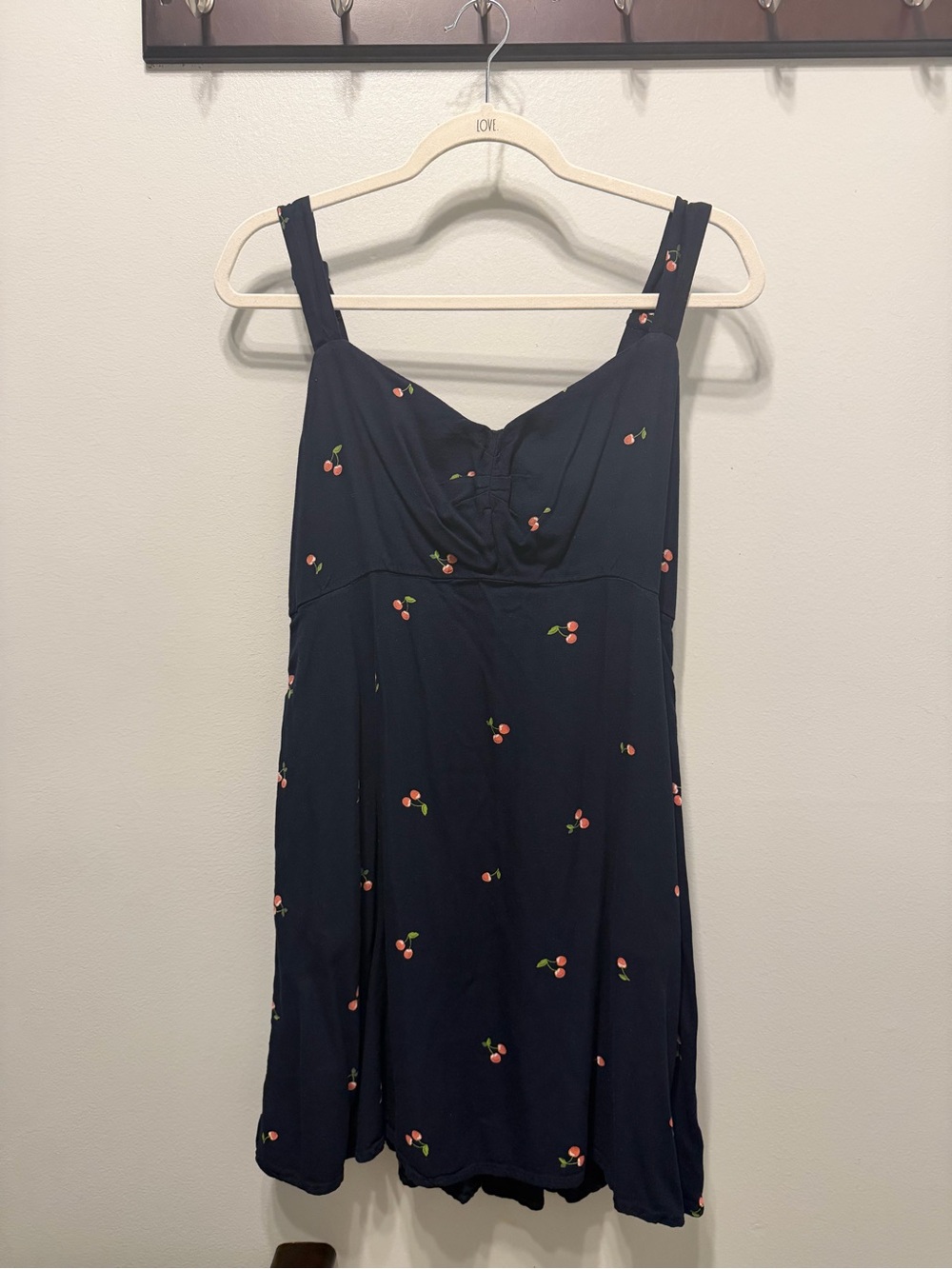 Old Navy Navy Mini Dress with Cherry Print